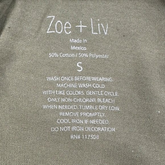 Zoe And Liv Women's Sz Small I Report To My Cat Short Sleeve Tee Shirt Green New - Picture 5 of 11